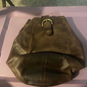Coach Brown Leather Backpack